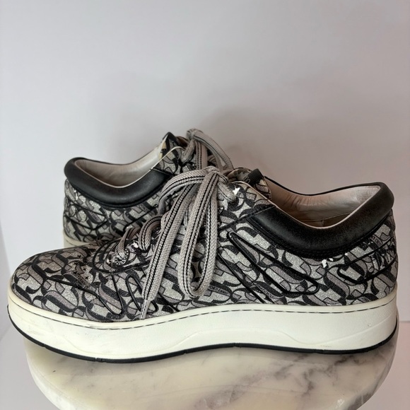 Jimmy Choo Monochrome Patterned Sneakers - Picture 11 of 15